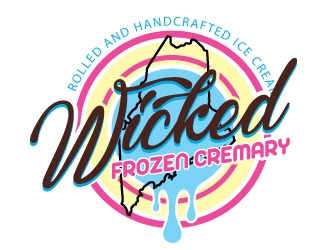 Wicked Frozen Creamery logo design by shere