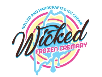 Wicked Frozen Creamery logo design by shere