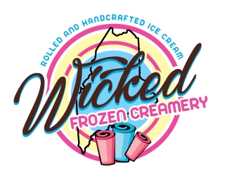 Wicked Frozen Creamery logo design by shere