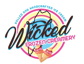 Wicked Frozen Creamery logo design by shere