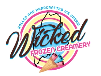 Wicked Frozen Creamery logo design by shere