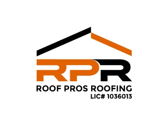 ROOF PROS ROOFING LIC#1036013 logo design by quanghoangvn92