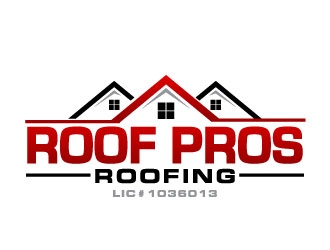 ROOF PROS ROOFING LIC#1036013 logo design by J0s3Ph