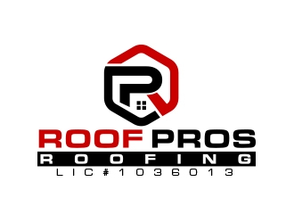 ROOF PROS ROOFING LIC#1036013 logo design by MarkindDesign