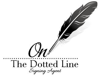 On the dotted line logo design by shctz