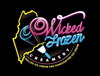 Wicked Frozen Creamery logo design by REDCROW