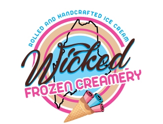Wicked Frozen Creamery logo design by shere