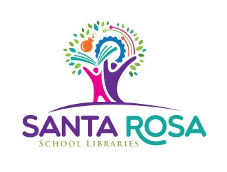 Santa Rosa School Libraries logo design by REDCROW