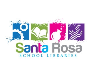 Santa Rosa School Libraries logo design by REDCROW