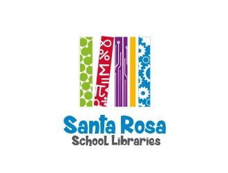 Santa Rosa School Libraries logo design by MarkindDesign