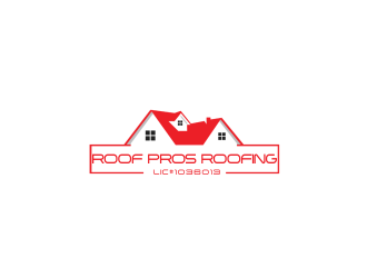 ROOF PROS ROOFING LIC#1036013 logo design by Greenlight