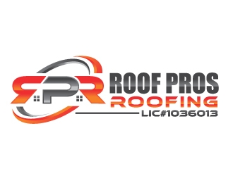 ROOF PROS ROOFING LIC#1036013 logo design by invento