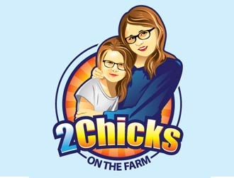2 Chicks on the Farm logo design by shere