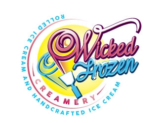 Wicked Frozen Creamery logo design by REDCROW