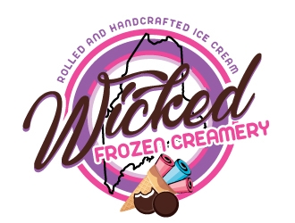 Wicked Frozen Creamery logo design by shere