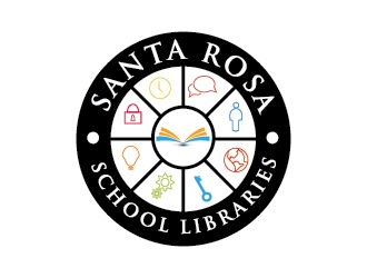 Santa Rosa School Libraries logo design by bcendet