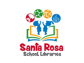 Santa Rosa School Libraries logo design by MarkindDesign