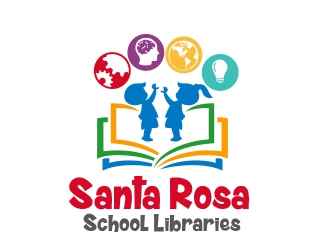 Santa Rosa School Libraries logo design by MarkindDesign
