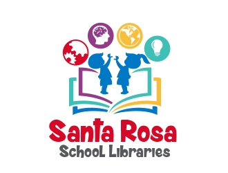 Santa Rosa School Libraries logo design by MarkindDesign