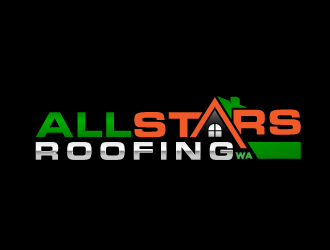 AllStars Roofing WA logo design by scriotx
