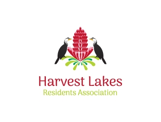 Harvest Lakes Residents Association logo design by kenartdesigns