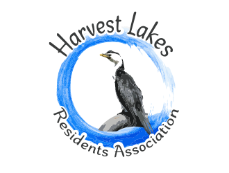 Harvest Lakes Residents Association logo design by BeDesign