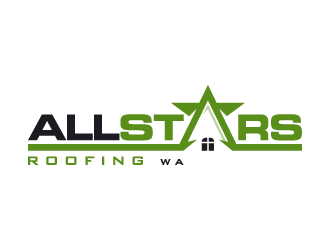 AllStars Roofing WA logo design by pencilhand