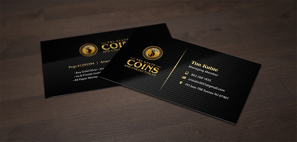 Tri-state coins and collectables logo design by Ibrahim