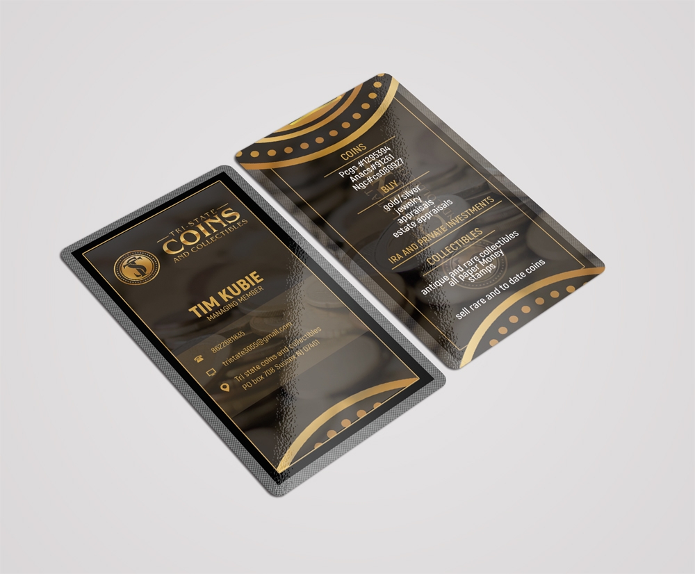 Tri-state coins and collectables logo design by aamir