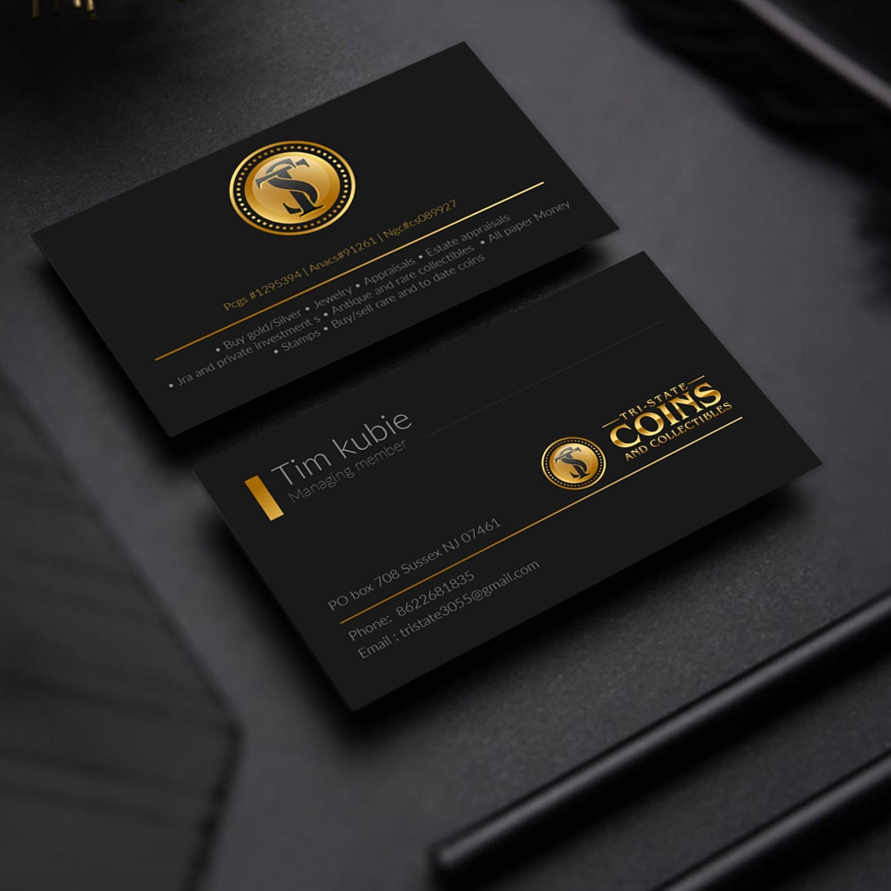 Tri-state coins and collectables logo design by DreamLogoDesign