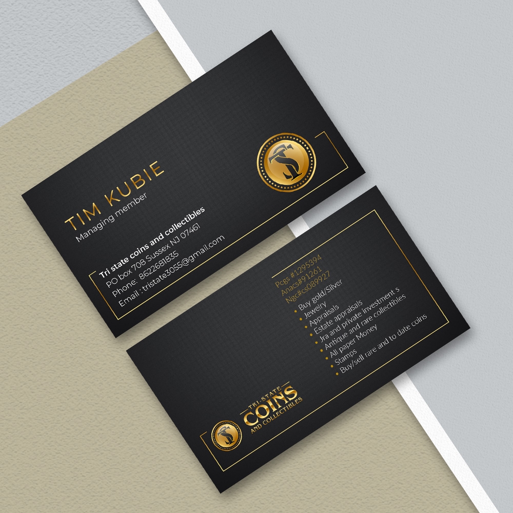 Tri-state coins and collectables logo design by DreamLogoDesign