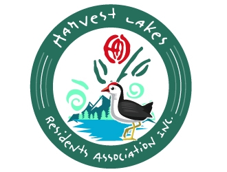 Harvest Lakes Residents Association logo design by Creasian