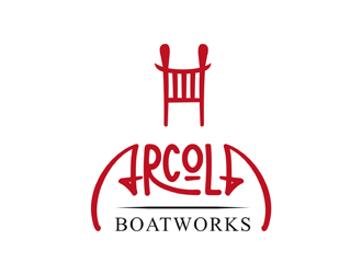 Arcola Boatworks logo design by alby