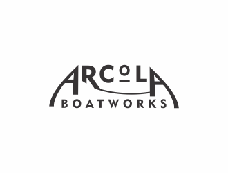 Arcola Boatworks logo design by haidar
