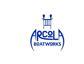 Arcola Boatworks logo design by dhym