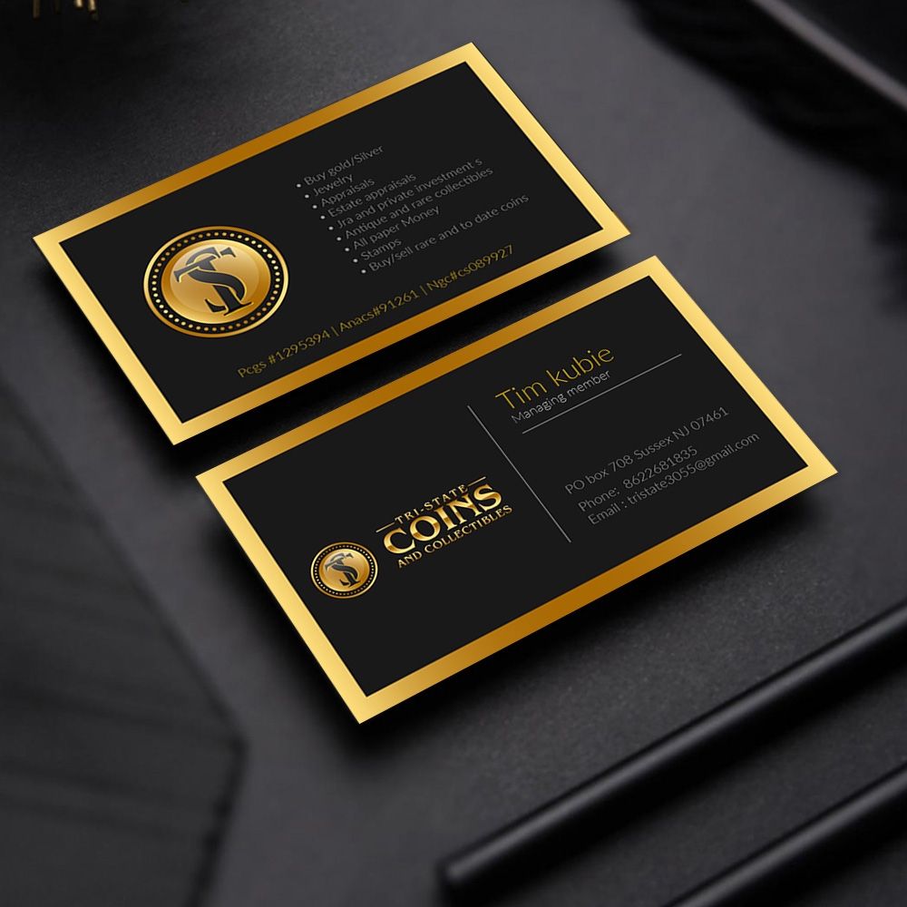 Tri-state coins and collectables logo design by DreamLogoDesign