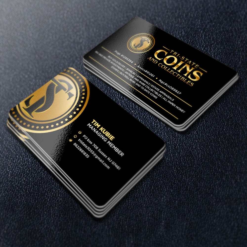 Tri-state coins and collectables logo design by scriotx