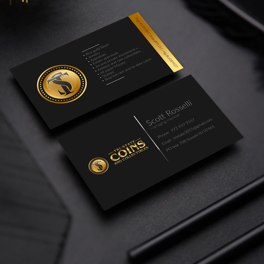 Tri-state coins and collectables logo design by DreamLogoDesign