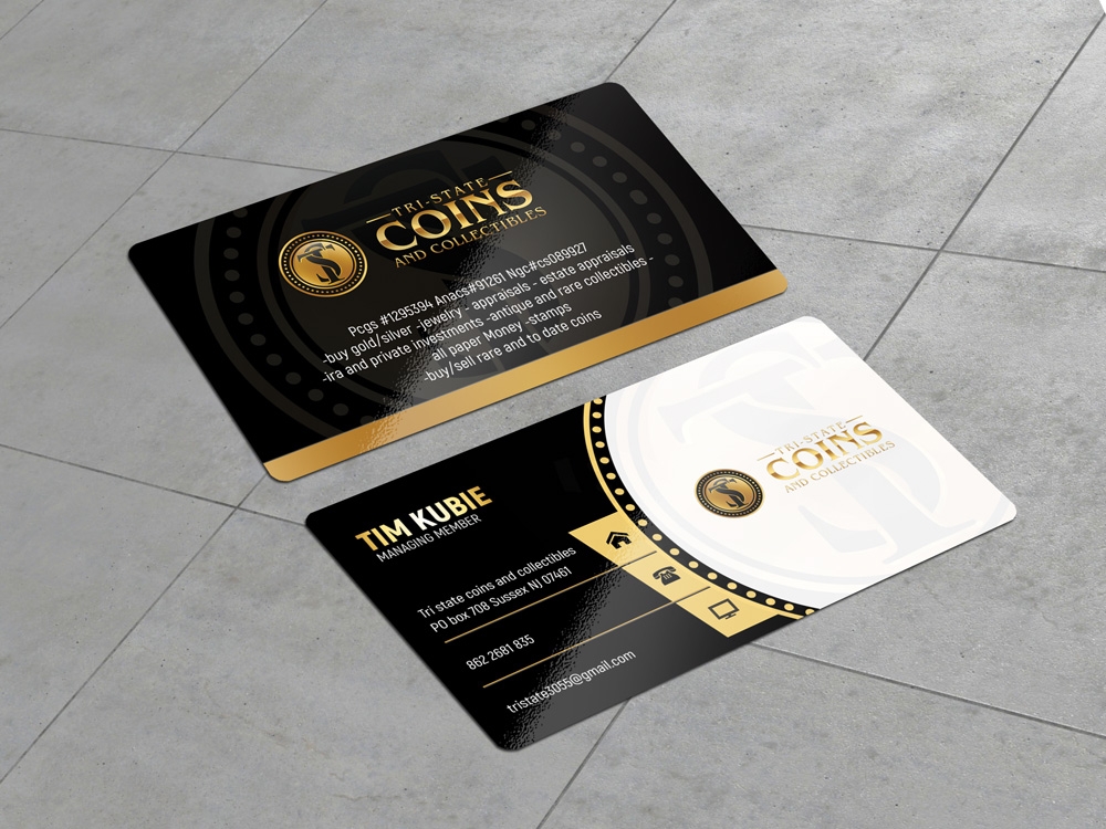 Tri-state coins and collectables logo design by aamir