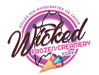 Wicked Frozen Creamery logo design by shere