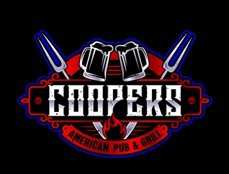 Coopers American Pub & Grill logo design by DreamLogoDesign