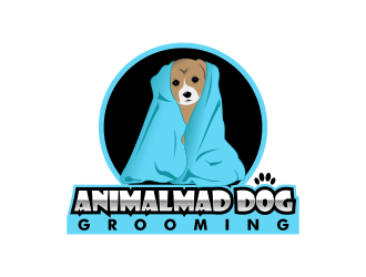 AnimalMad Dog Grooming logo design by Kruger