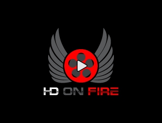 HD ON FIRE logo design by uttam