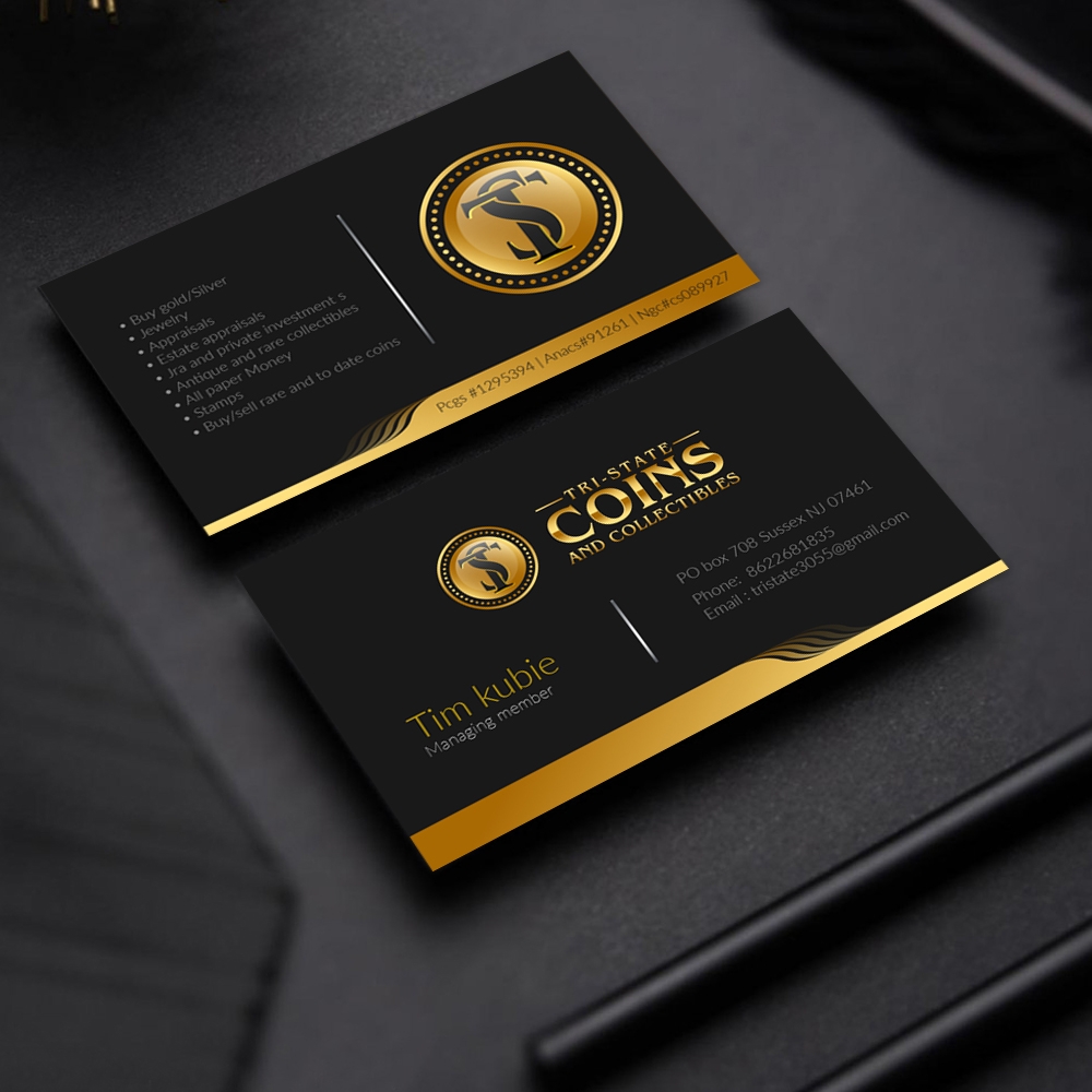 Tri-state coins and collectables logo design by DreamLogoDesign