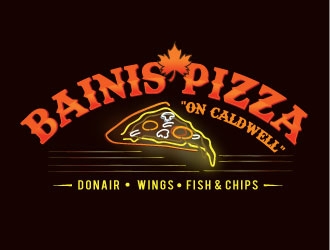 Bainis Pizza on Caldwell logo design by REDCROW
