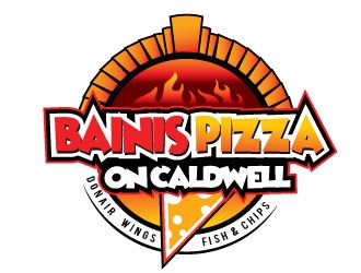 Bainis Pizza on Caldwell logo design by REDCROW