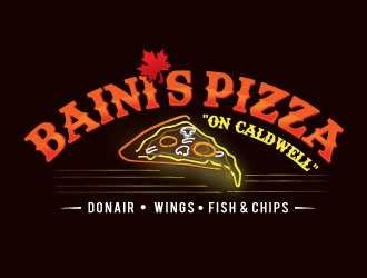 Bainis Pizza on Caldwell logo design by REDCROW