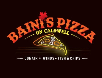 Bainis Pizza on Caldwell logo design by REDCROW