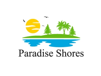 Paradise Shores logo design by fillintheblack