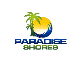 Paradise Shores logo design by enzidesign